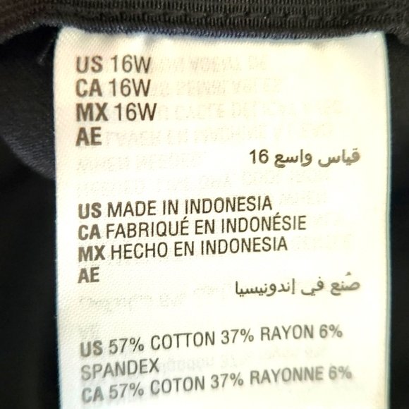 ALFANI stretch Plus Size Pullon ankle length black pants - Picture 4 of 8